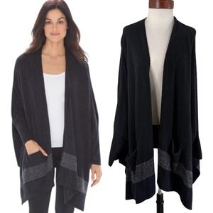 Barefoot Dreams‎ CozyChic Lite Cliffside Wrap Cardigan One Size Plus Cozy Lounge